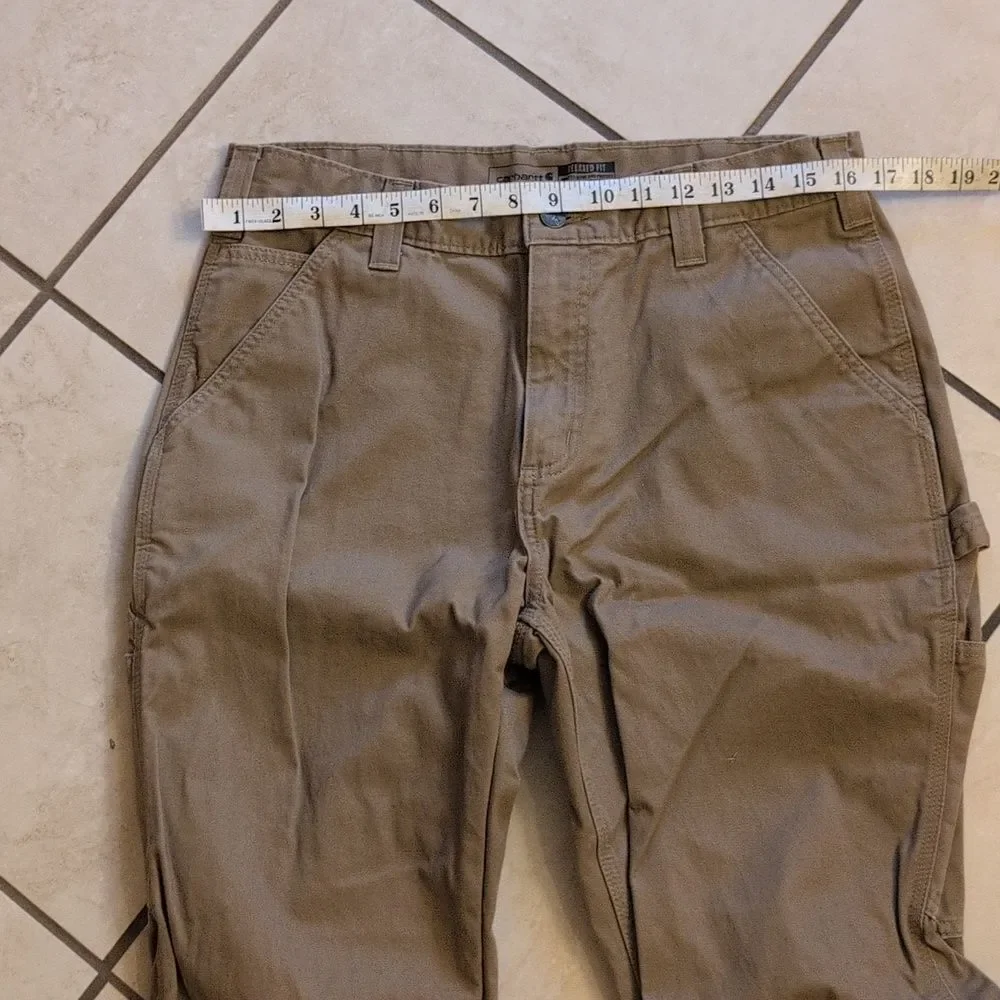 Carhartt Relaxed Fit Twill Utility Work Pant Khaki Tan Color Cargo Size 34 X 32